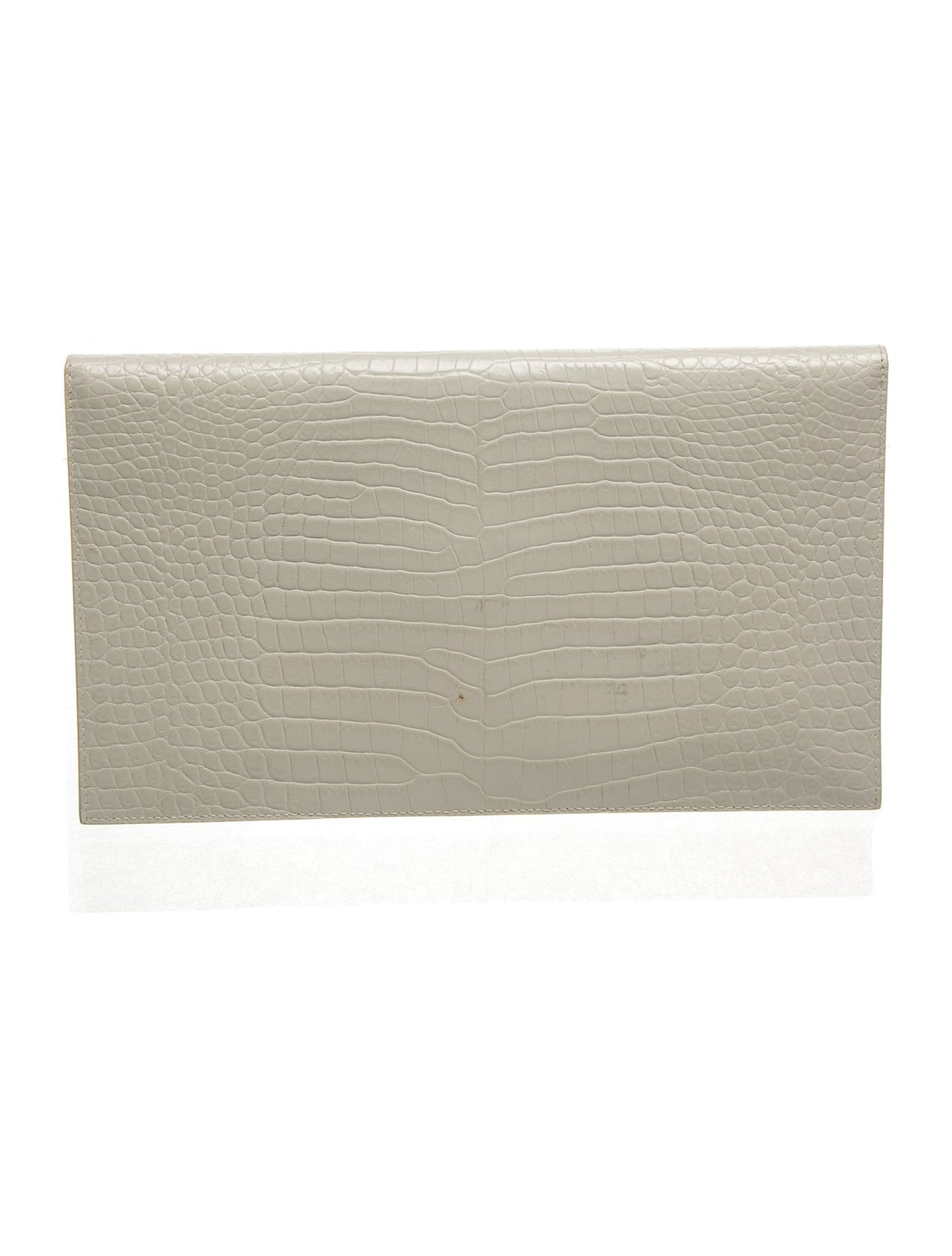Yves Saint Laurent Embossed Leather Portfolio