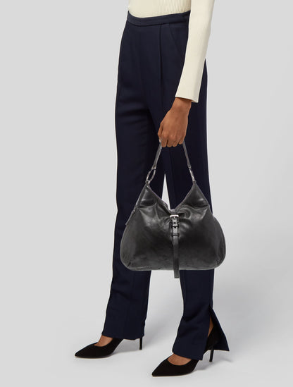 Prada Enameled Metal Triangle Shoulder Bag