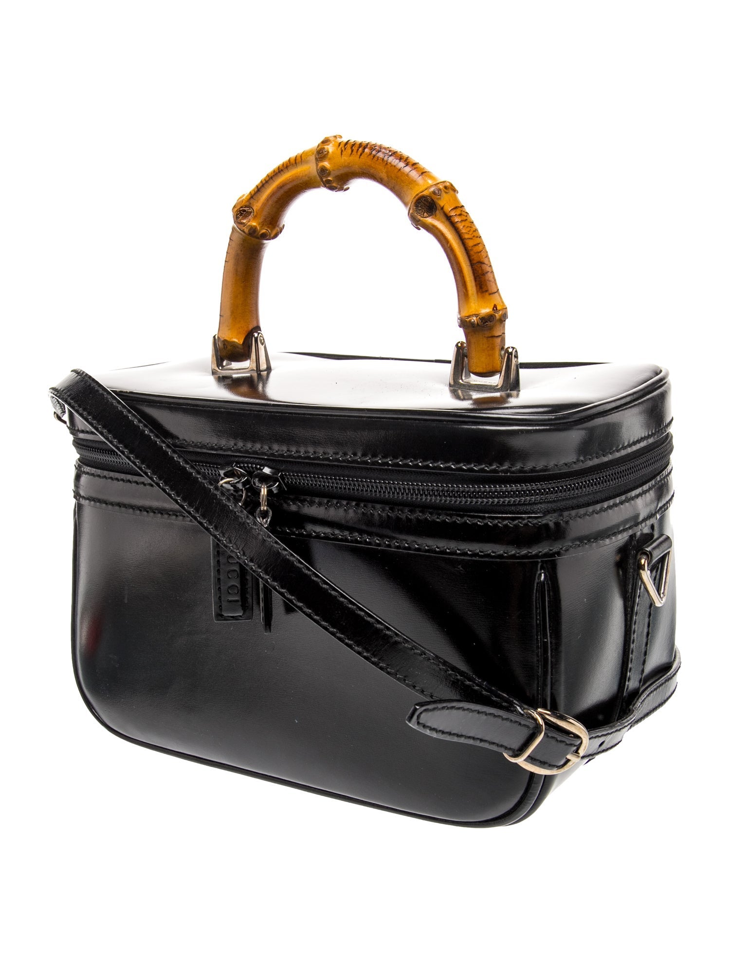 Gucci Leather Cosmetic Bag with crossbody strap