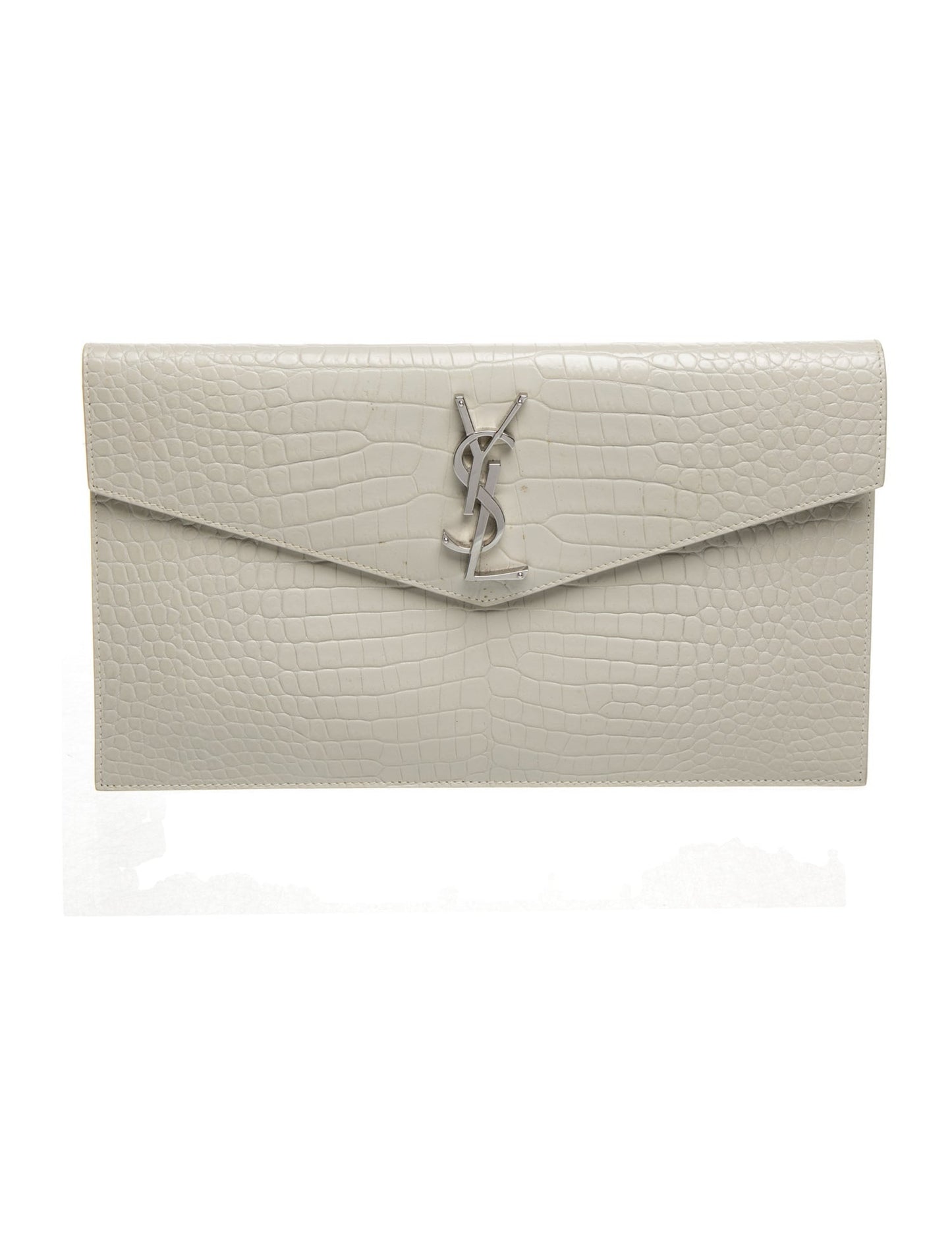 Yves Saint Laurent Embossed Leather Portfolio