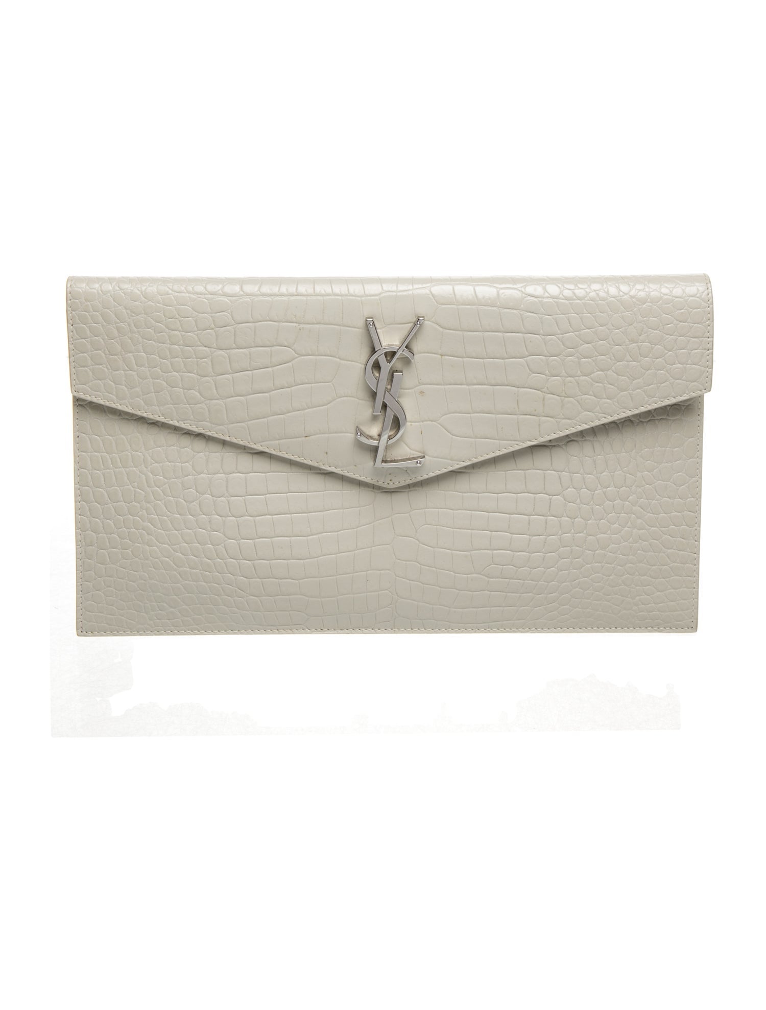 Yves Saint Laurent Embossed Leather Portfolio