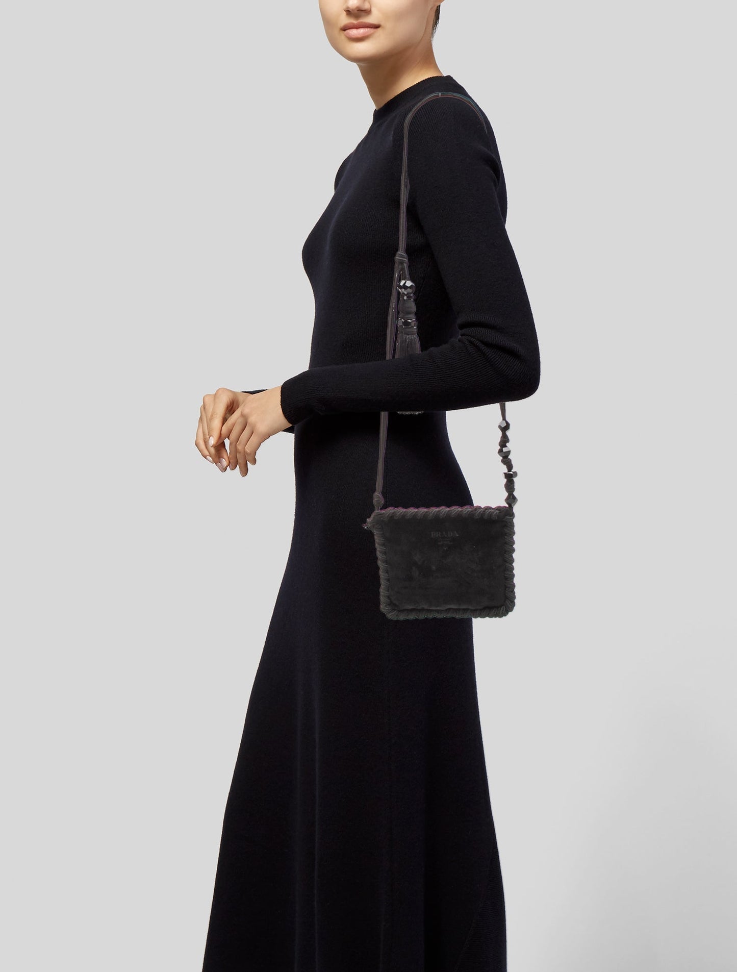 Prada Scamosciato Suede Shoulder Bag Vintage