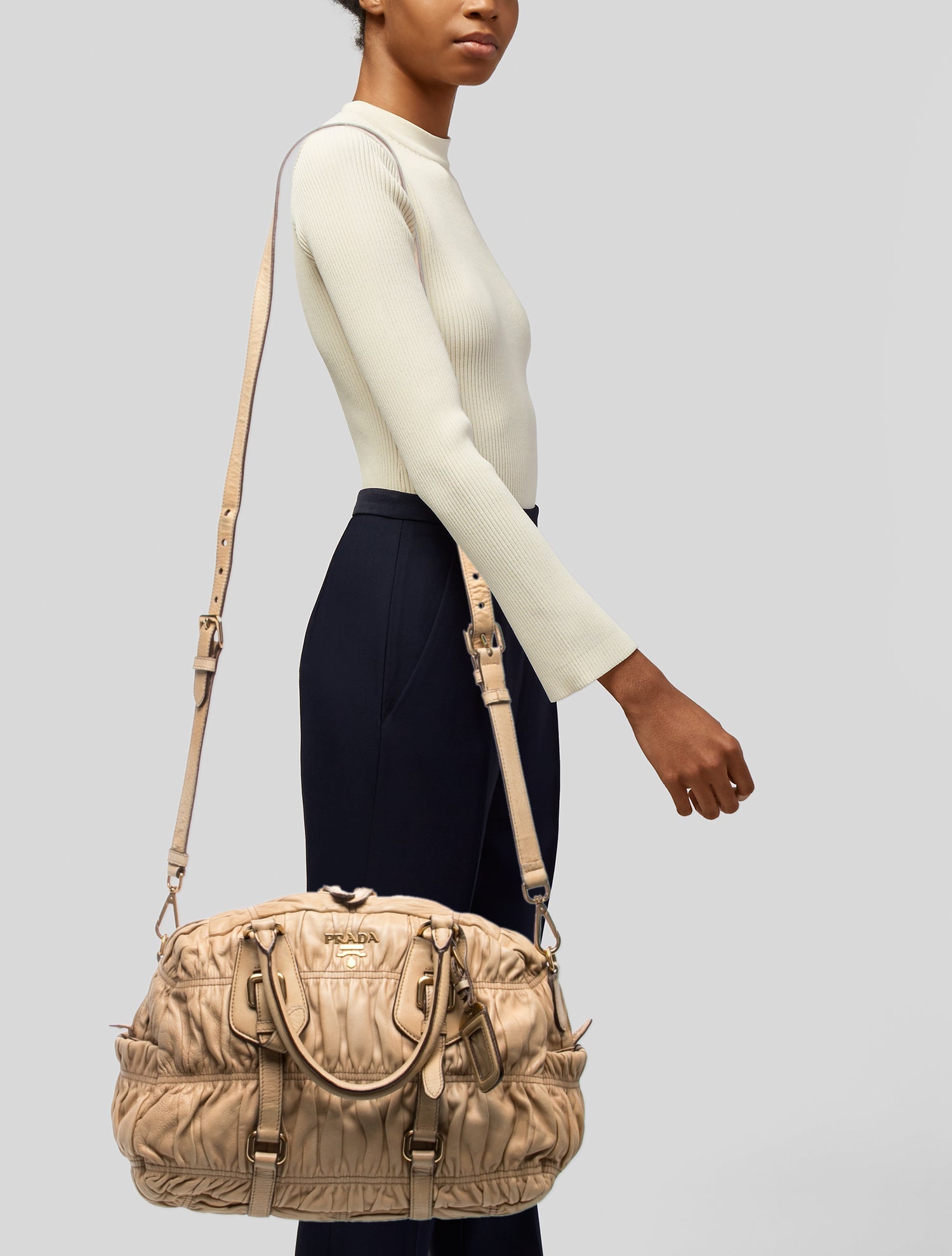 Prada Signature Top Handle Bag