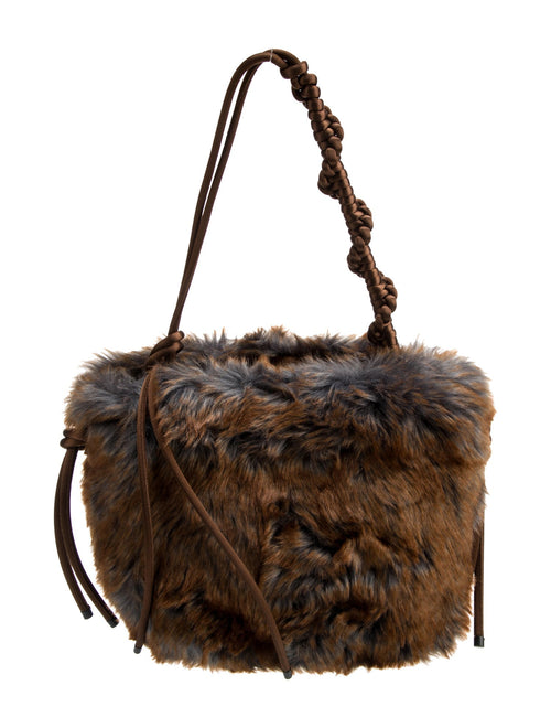 Dries Van Noten Faux Fur Shoulder Bag