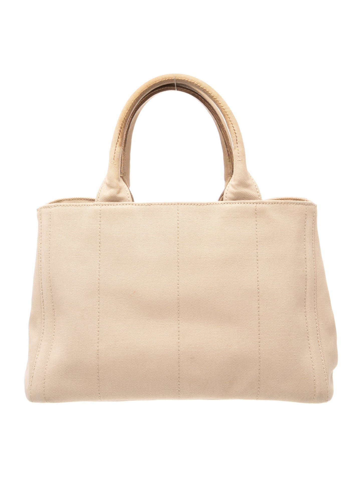 Prada Enameled Metal Triangle Grommet Canapa