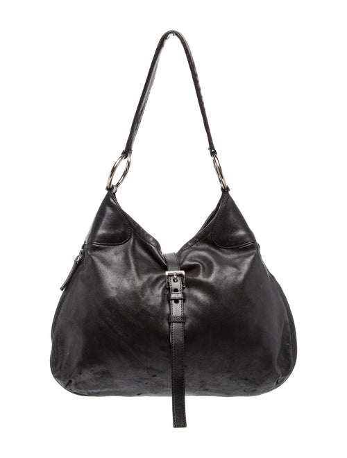 Prada Enameled Metal Triangle Shoulder Bag