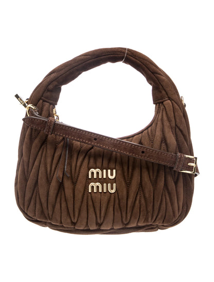 Suede Top Handle Bag