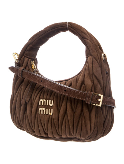 Suede Top Handle Bag