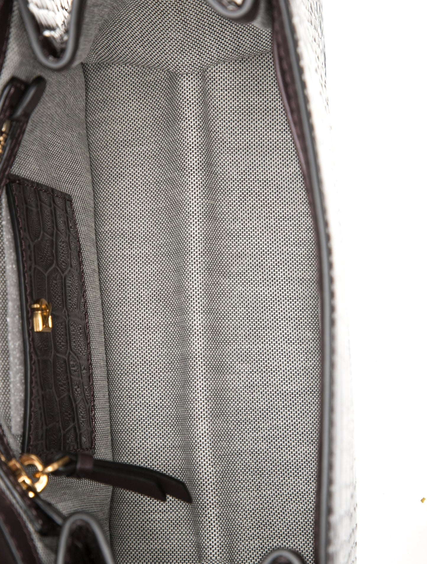 Donna Karan Embossed Leather Top Handle Bag w/ Tags