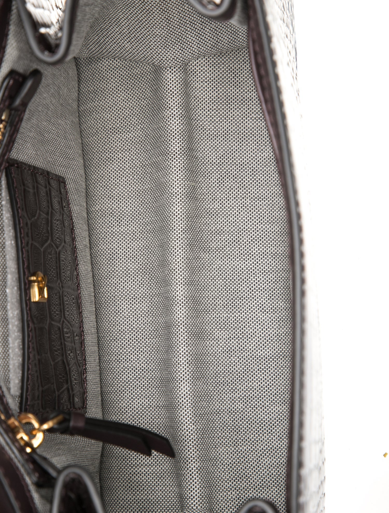 Donna Karan Embossed Leather Top Handle Bag w/ Tags