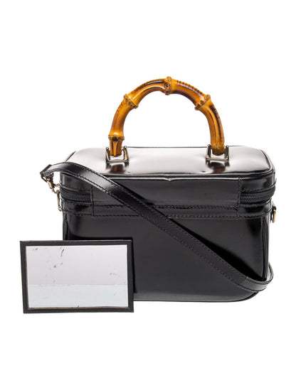 Gucci Leather Cosmetic Bag with crossbody strap