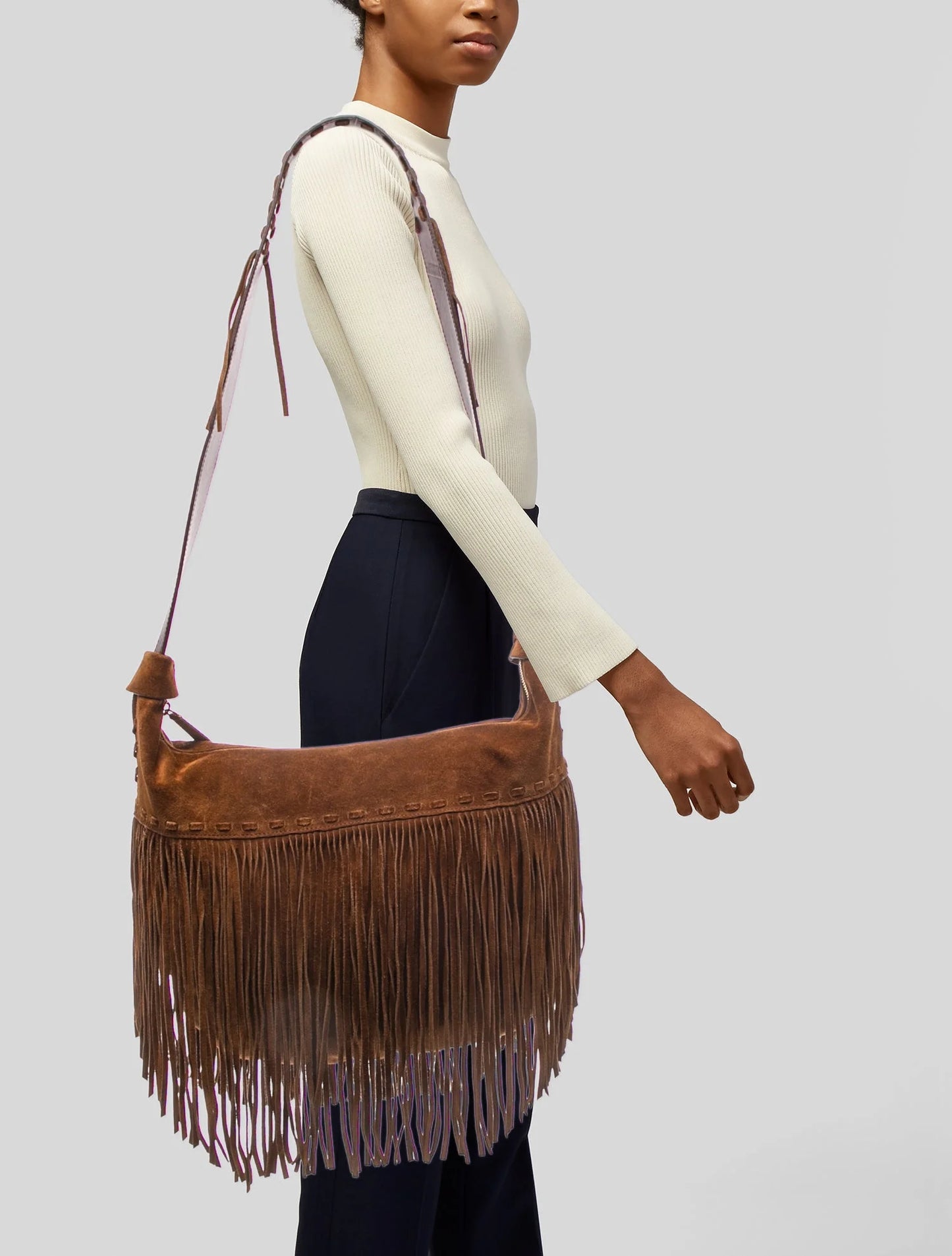 Suede Crossbody Bag