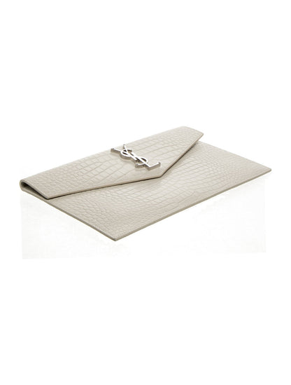 Yves Saint Laurent Embossed Leather Portfolio