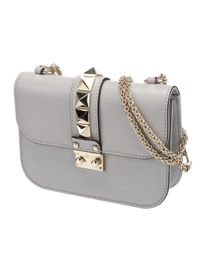 Valentino Leather Roman Stud Shoulder Bag
