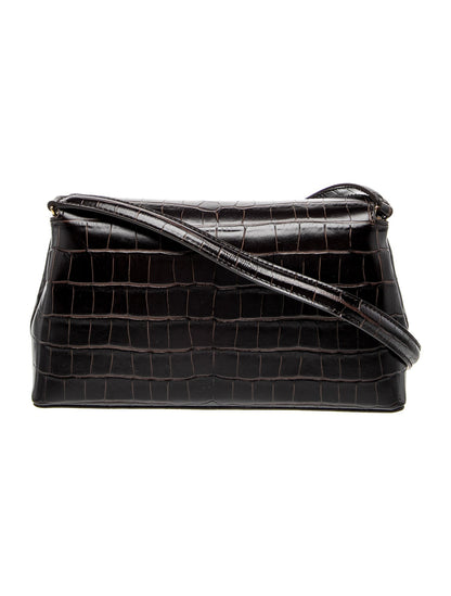 TOTEME Embossed Leather T-Lock Bag Small