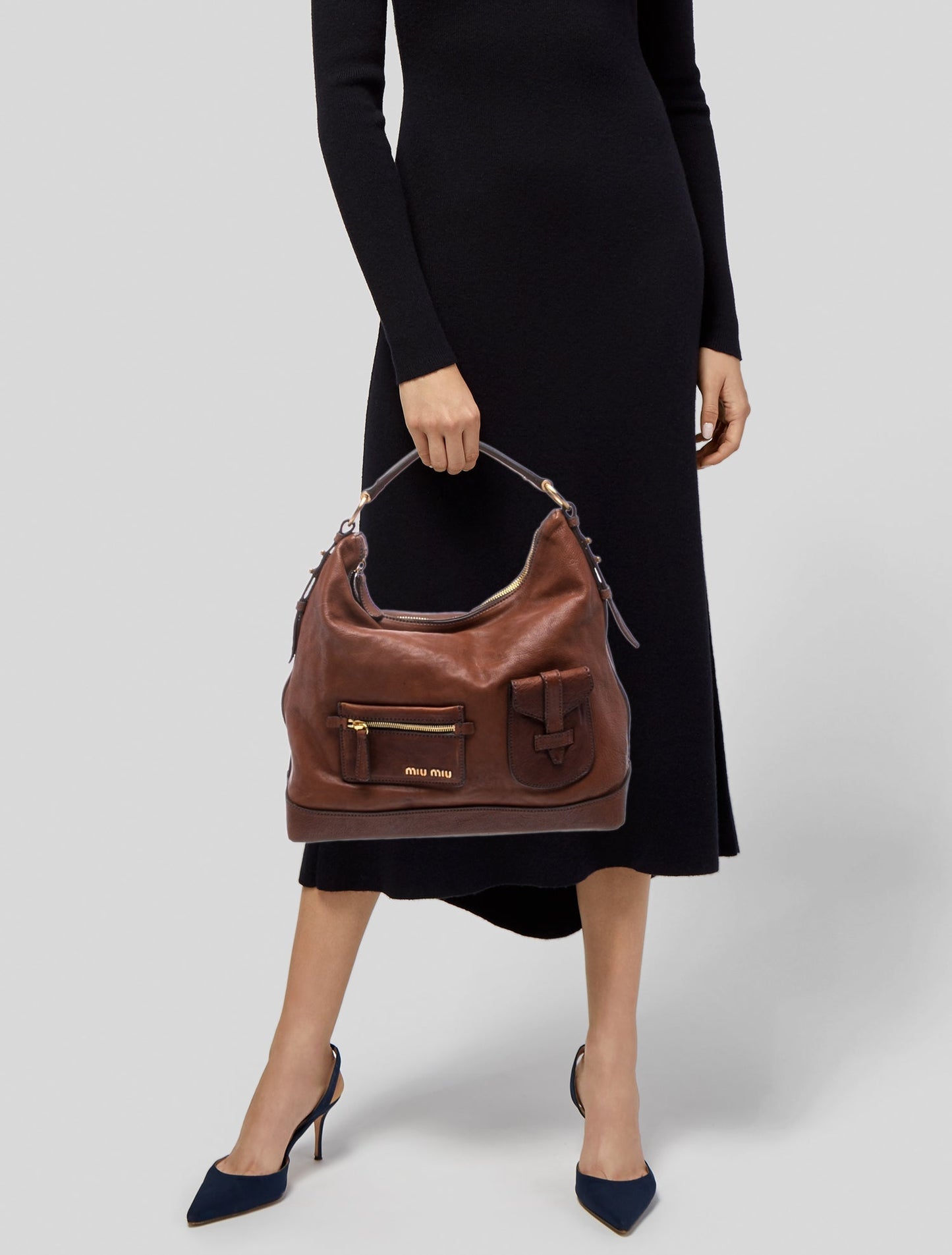 Miu Miu Leather Shoulder Bag Vintage