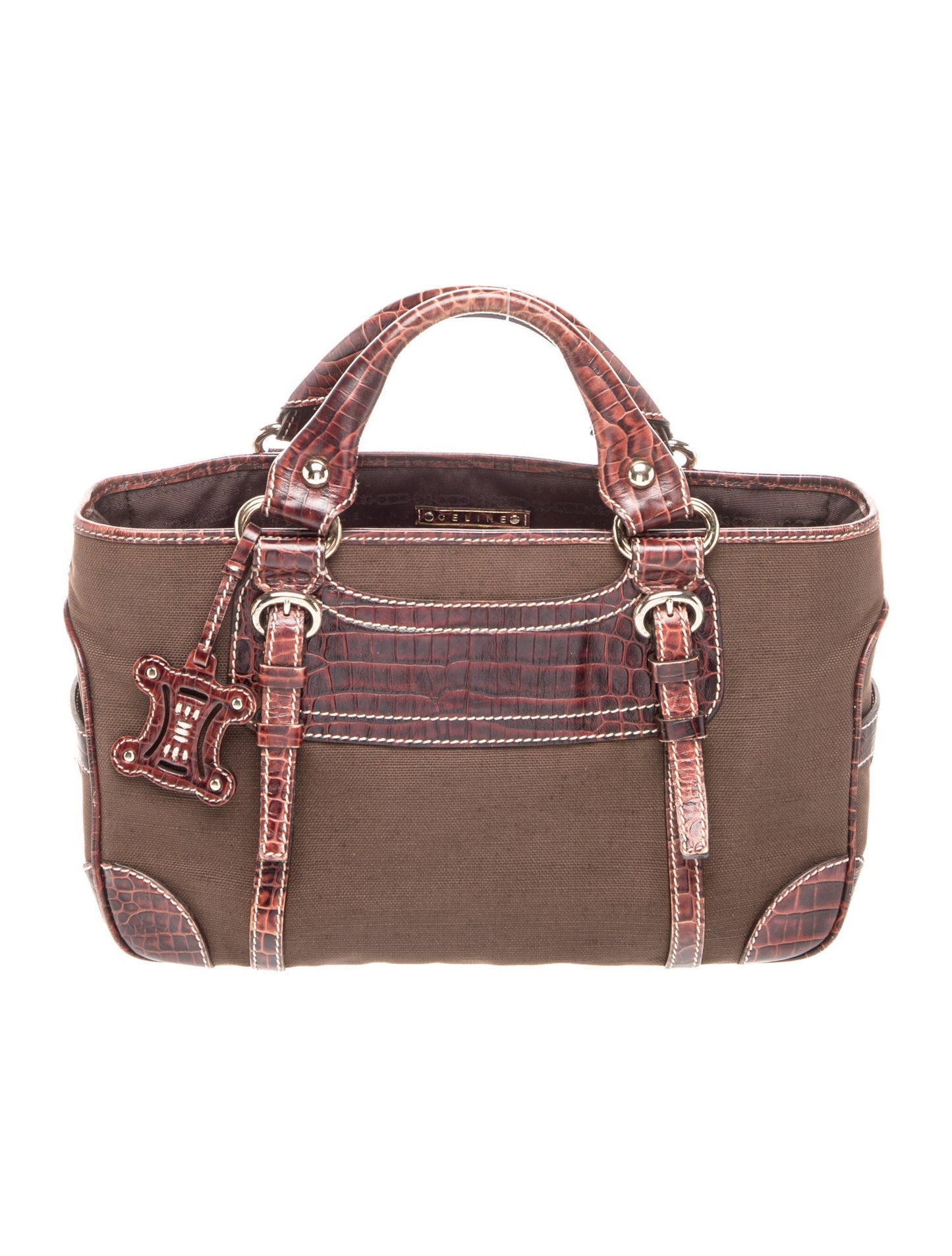 Celine Canvas Top Handle Bag Vintage