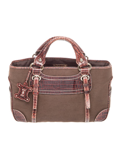 Celine Canvas Top Handle Bag Vintage