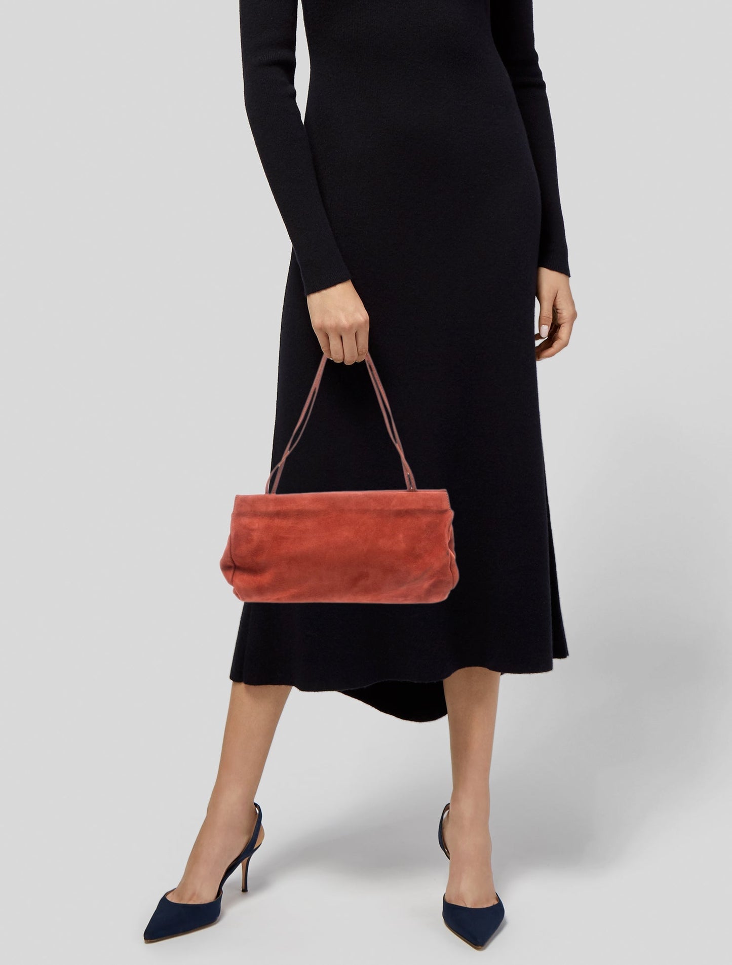 The Row Suede Abby Suede Shoulder Bag Small