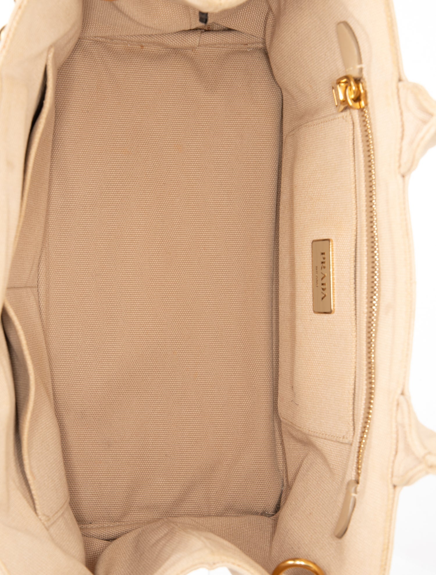 Prada Enameled Metal Triangle Grommet Canapa