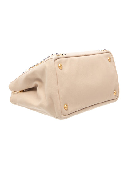Prada Enameled Metal Triangle Grommet Canapa