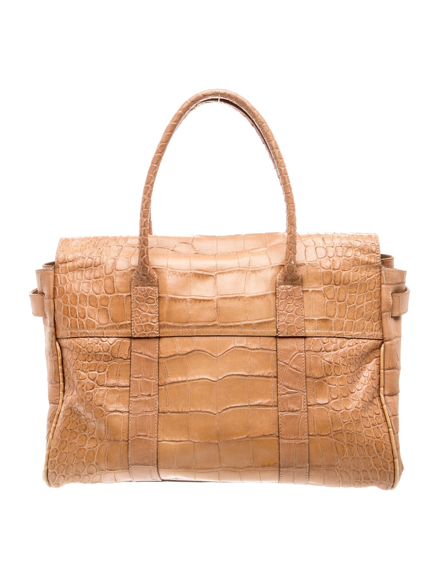 Mulberry Embossed Leather Top Handle Bag