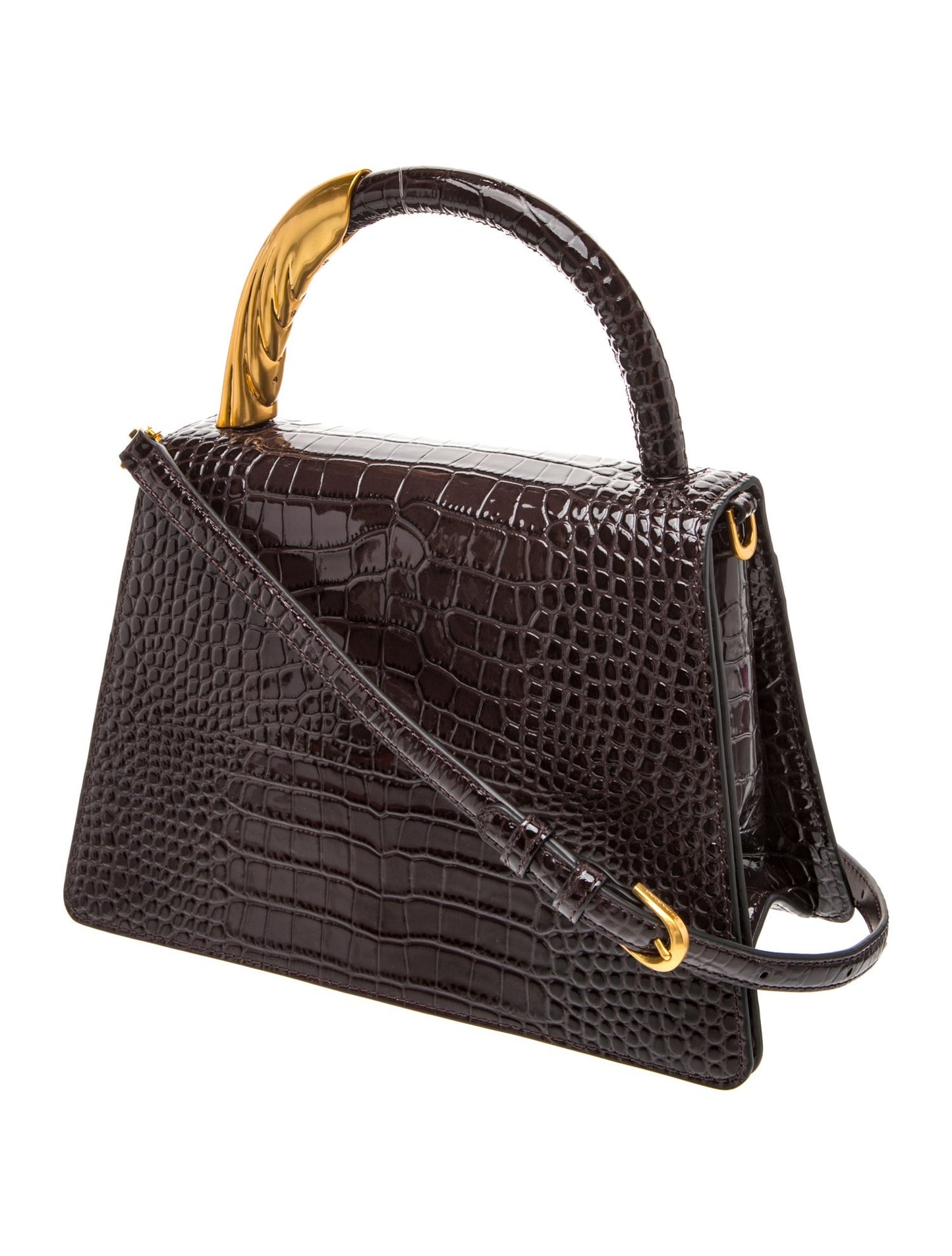 Donna Karan Embossed Leather Top Handle Bag w/ Tags