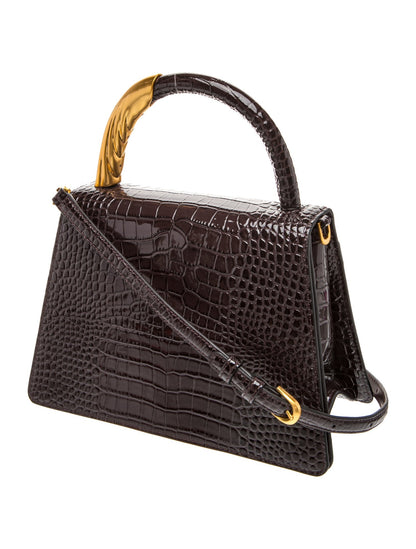 Donna Karan Embossed Leather Top Handle Bag w/ Tags