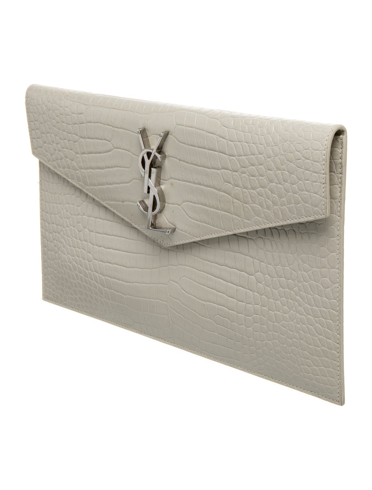 Yves Saint Laurent Embossed Leather Portfolio