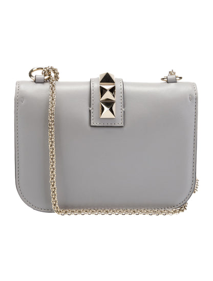 Valentino Leather Roman Stud Shoulder Bag