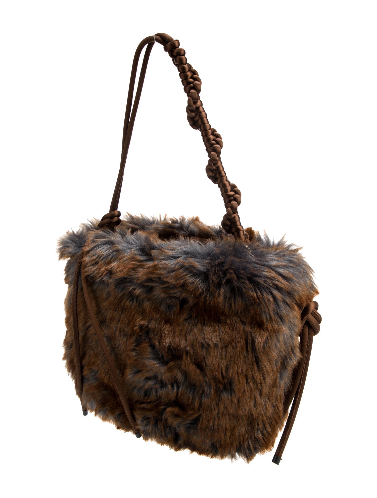 Dries Van Noten Faux Fur Shoulder Bag
