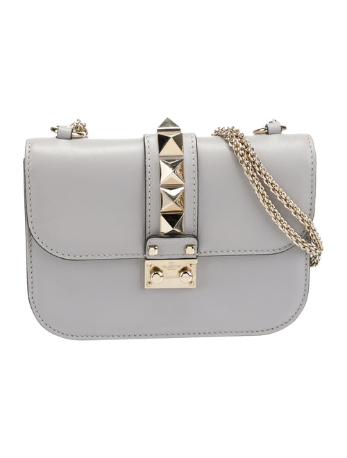 Valentino Leather Roman Stud Shoulder Bag