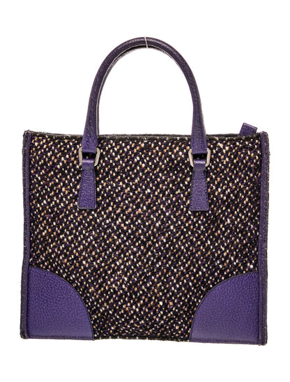 Prada Enameled Metal Triangle Top Handle Bag Small