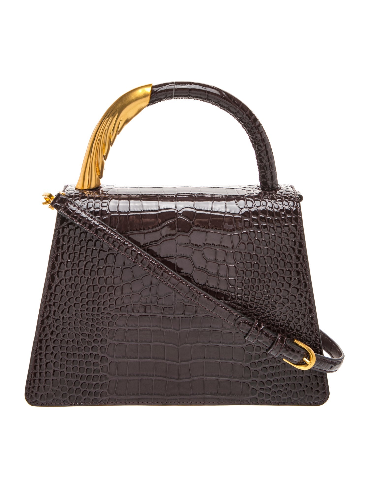 Donna Karan Embossed Leather Top Handle Bag w/ Tags