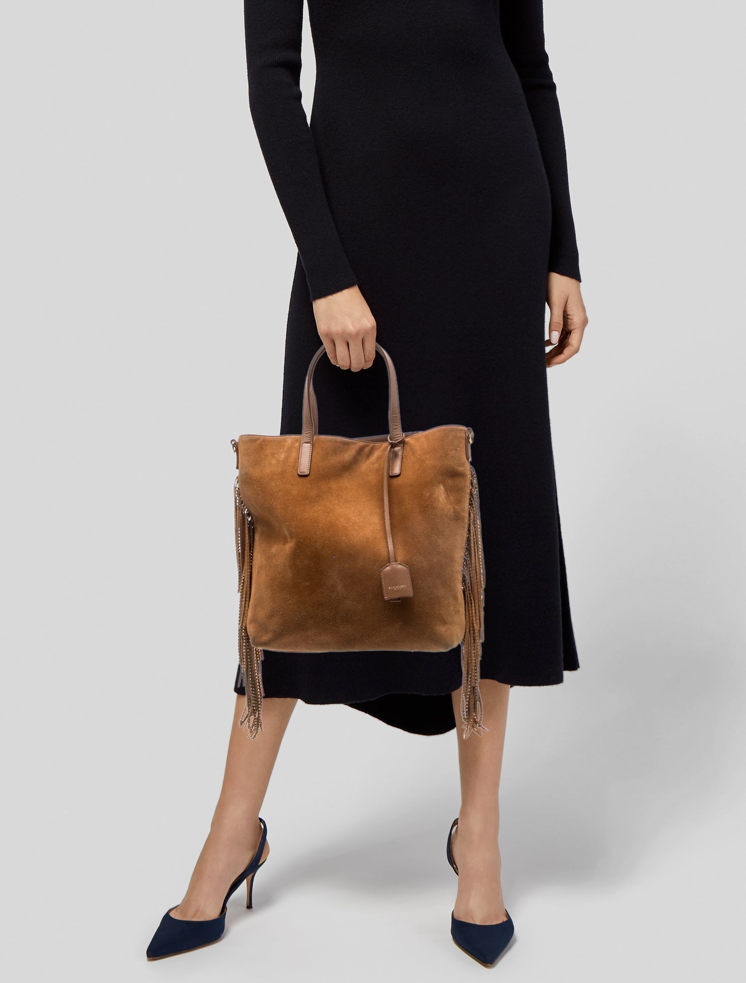 Saint Laurent Suede Suede Tote Bag