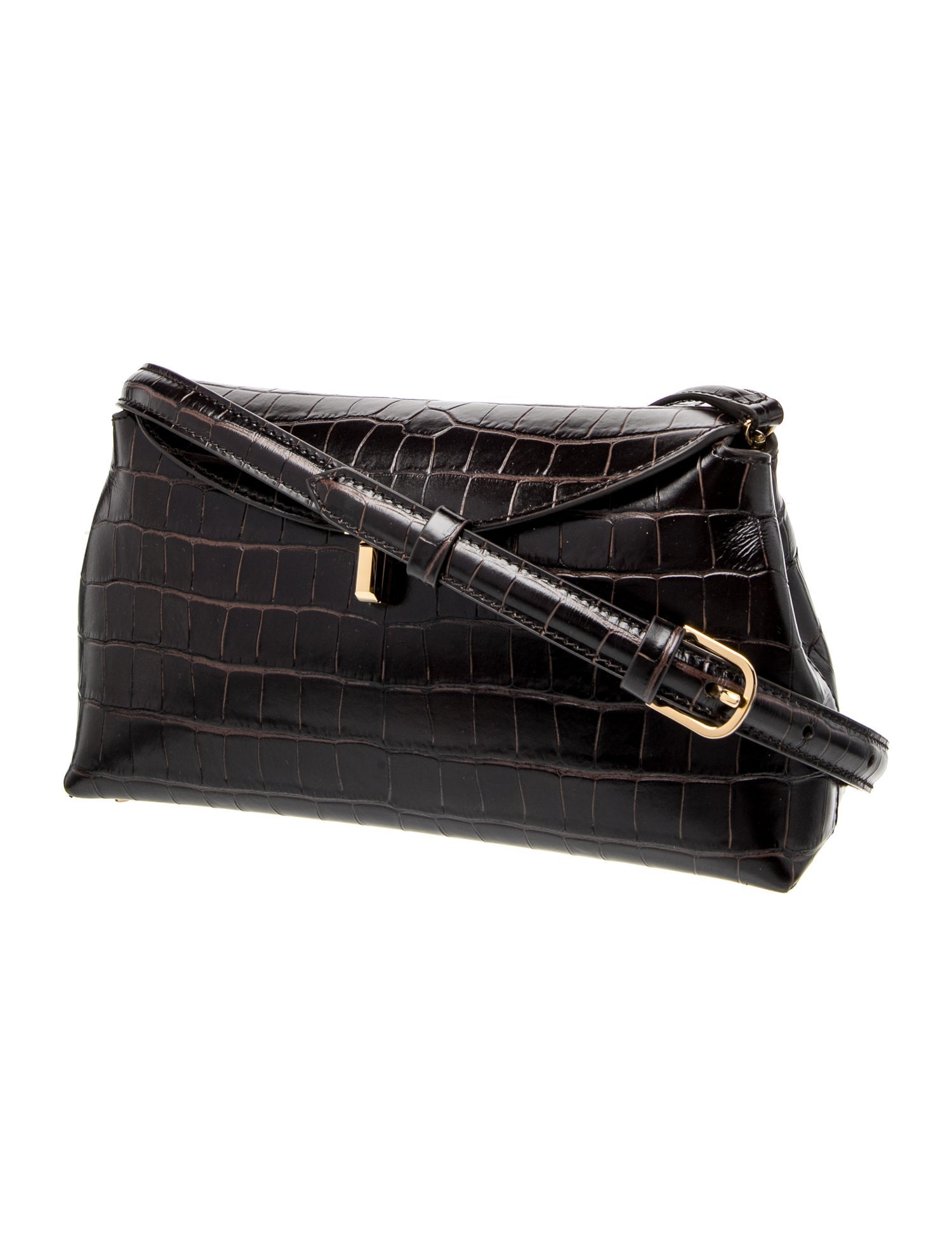 TOTEME Embossed Leather T-Lock Bag Small